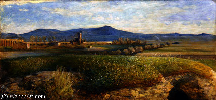 WikiOO.org - Encyclopedia of Fine Arts - Maleri, Artwork Giovanni Costa - The roman campagna