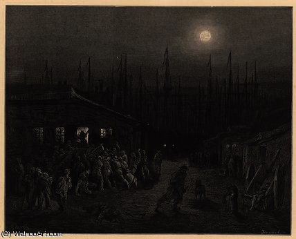 Wikioo.org - Bách khoa toàn thư về mỹ thuật - Vẽ tranh, Tác phẩm nghệ thuật Paul Gustave Doré - London docklands