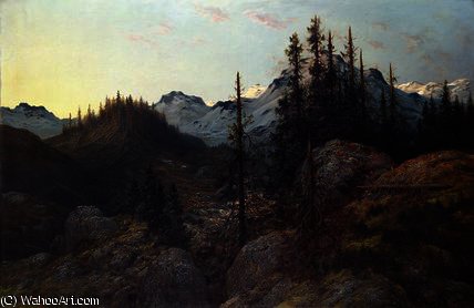 Wikioo.org - The Encyclopedia of Fine Arts - Painting, Artwork by Paul Gustave Doré - Sunrise in the Alps