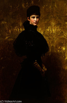 WikiOO.org - Encyclopedia of Fine Arts - Maleri, Artwork Gyula Benczur - Queen erzsebet