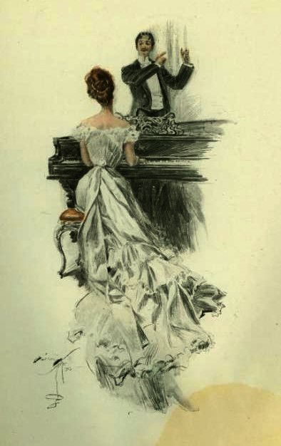 Wikioo.org - The Encyclopedia of Fine Arts - Painting, Artwork by Harrison Fisher - Piano player