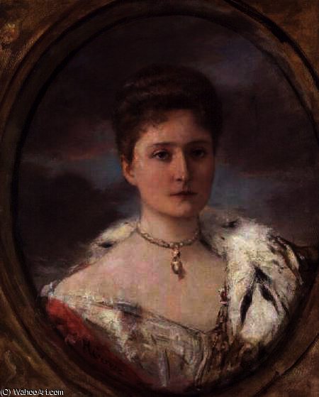 Wikioo.org - สารานุกรมวิจิตรศิลป์ - จิตรกรรม Henri Gervex - Portrait of Tsarina Alexandra