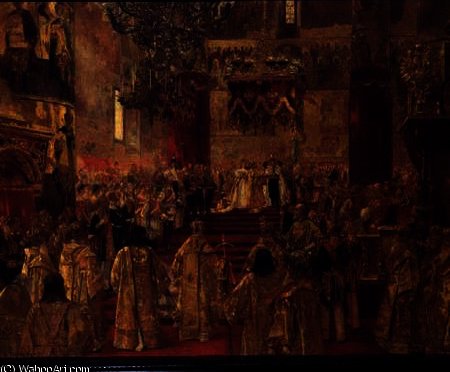 Wikioo.org - The Encyclopedia of Fine Arts - Painting, Artwork by Henri Gervex - Study for the Coronation of Tsar Nicholas II