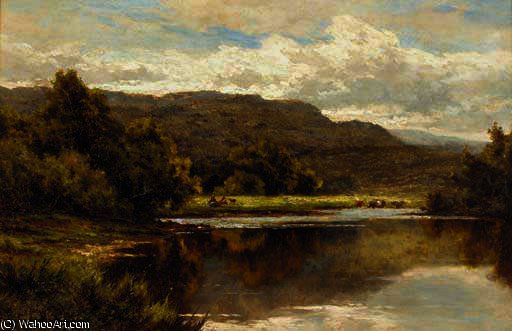 WikiOO.org - Encyclopedia of Fine Arts - Maleri, Artwork Henry Hillier Parker - The lledr river