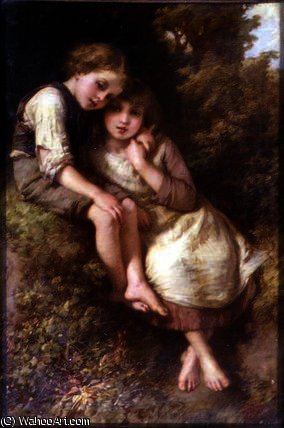 WikiOO.org - Енциклопедія образотворчого мистецтва - Живопис, Картини
 Henry Le Jeune - The children