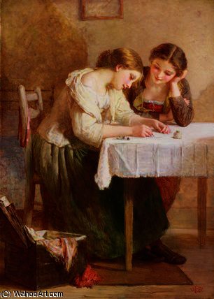 Wikioo.org - The Encyclopedia of Fine Arts - Painting, Artwork by Henry Le Jeune - The love letter