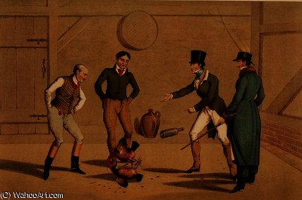 Wikioo.org – L'Enciclopedia delle Belle Arti - Pittura, Opere di Henry Thomas Alken - Cazzo Combattimento , aquatinted