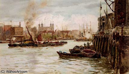 Wikioo.org - The Encyclopedia of Fine Arts - Painting, Artwork by Herbert Menzies Marshall - Port of London