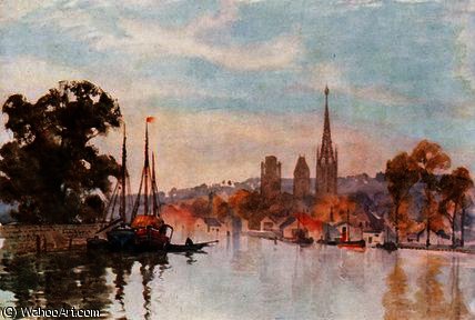 WikiOO.org - Encyclopedia of Fine Arts - Lukisan, Artwork Herbert Menzies Marshall - Rouen from the River