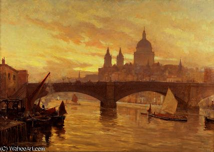 WikiOO.org - Енциклопедія образотворчого мистецтва - Живопис, Картини
 Herbert Menzies Marshall - Southwark bridge