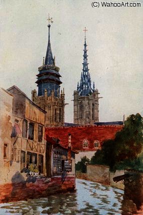 WikiOO.org - Енциклопедия за изящни изкуства - Живопис, Произведения на изкуството Herbert Menzies Marshall - The Tower of Evreux