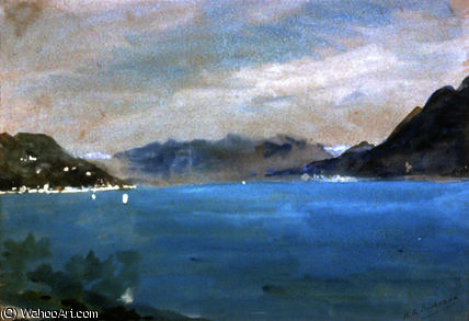WikiOO.org - Encyclopedia of Fine Arts - Festés, Grafika Hercules Brabazon Brabazon - Lake maggiore