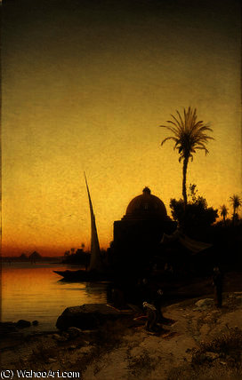 WikiOO.org - Encyclopedia of Fine Arts - Maalaus, taideteos Hermann David Salomon Corrodi - Praying to Mecca