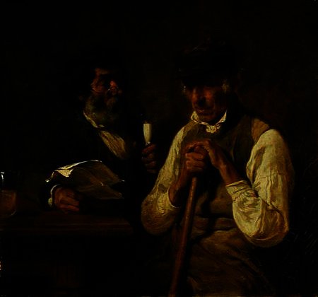 Wikioo.org - The Encyclopedia of Fine Arts - Painting, Artwork by Hermann Kauffmann - Workers talking politics