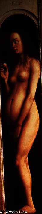WikiOO.org - Енциклопедія образотворчого мистецтва - Живопис, Картини
 Hubert Van Eyck - detail from the right wing of the Ghent Altarpiece