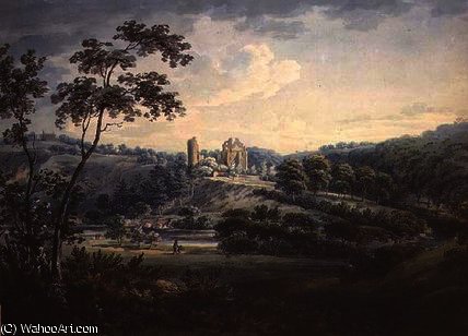 WikiOO.org - Encyclopedia of Fine Arts - Maleri, Artwork Hugh William Williams - Rosslyn castle, midlothian