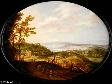Wikioo.org - สารานุกรมวิจิตรศิลป์ - จิตรกรรม Isaac Van Oosten - An extensive landscape