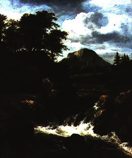 WikiOO.org - אנציקלופדיה לאמנויות יפות - ציור, יצירות אמנות Jacob Isaakszoon Van Ruisdael (Ruysdael) - A waterfall