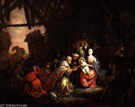 Wikioo.org - The Encyclopedia of Fine Arts - Painting, Artwork by Jacob Willemsz De Wet - The Adoration of the Magi