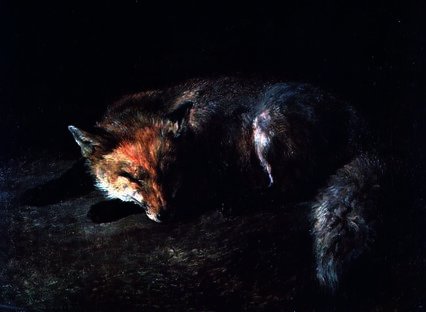 WikiOO.org - Enciklopedija dailės - Tapyba, meno kuriniai Jacques Laurent Agasse - Sleeping fox