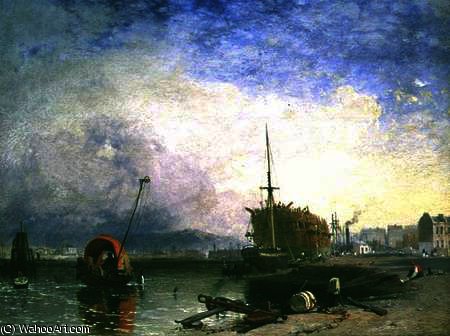 Wikioo.org - Encyklopedia Sztuk Pięknych - Malarstwo, Grafika James Baker Pyne - Recollections of Bristol Harbour