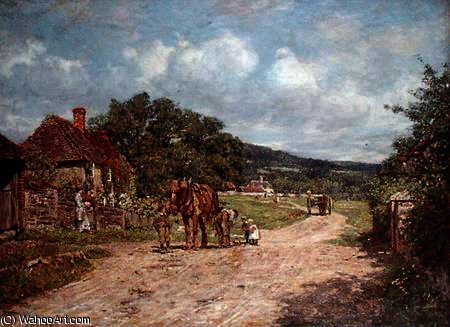 Wikioo.org - The Encyclopedia of Fine Arts - Painting, Artwork by James Charles - A village scene
