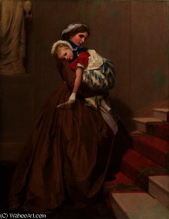 WikiOO.org - אנציקלופדיה לאמנויות יפות - ציור, יצירות אמנות James Hayllar - Miss Lily's Return from the Ball