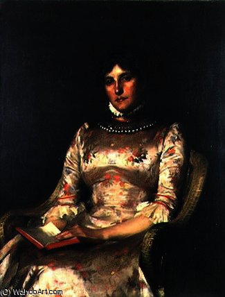 Wikioo.org - Bách khoa toàn thư về mỹ thuật - Vẽ tranh, Tác phẩm nghệ thuật James Jebusa Shannon - The floral dress