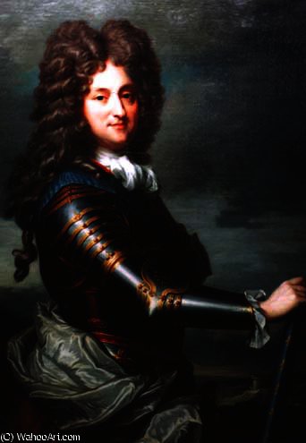 Wikoo.org - موسوعة الفنون الجميلة - اللوحة، العمل الفني Jean Baptiste Santerre - Portrait of Philippe II of Orleans