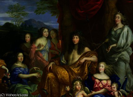 Wikioo.org – La Enciclopedia de las Bellas Artes - Pintura, Obras de arte de Jean Nocret - la familia de luis XI