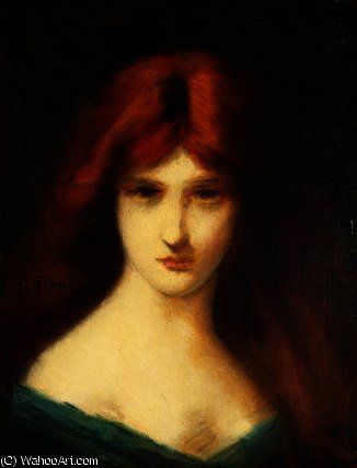 Wikioo.org - The Encyclopedia of Fine Arts - Painting, Artwork by Jean Jacques Henner - Portrait of a Lady