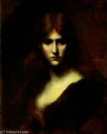 Wikioo.org - The Encyclopedia of Fine Arts - Painting, Artwork by Jean Jacques Henner - Portrait of a Woman