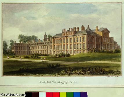 Wikioo.org - The Encyclopedia of Fine Arts - Painting, Artwork by John Buckler - South East View of Kensington Palace,