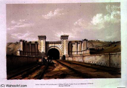 Wikioo.org - The Encyclopedia of Fine Arts - Painting, Artwork by John Cooke Bourne - Primrose hill tunnel