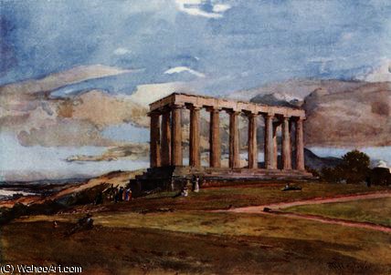 WikiOO.org - Encyclopedia of Fine Arts - Maalaus, taideteos John Fulleylove - The National Monument on Calton Hill