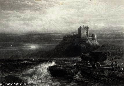 WikiOO.org - Encyclopedia of Fine Arts - Maalaus, taideteos John Mogford - Bamborough castle