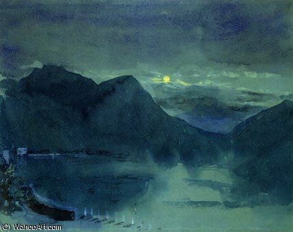 WikiOO.org - Enciklopedija likovnih umjetnosti - Slikarstvo, umjetnička djela John Ruskin - Lake lugano
