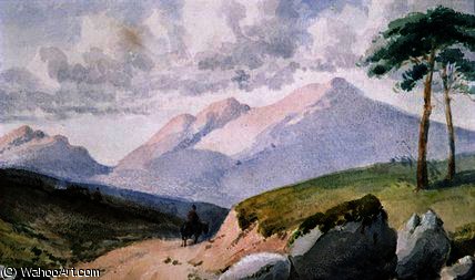 WikiOO.org - Güzel Sanatlar Ansiklopedisi - Resim, Resimler John Ruskin - Mountainous landscape