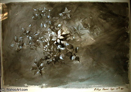 WikiOO.org - Encyclopedia of Fine Arts - Maleri, Artwork John Ruskin - Study of foliage