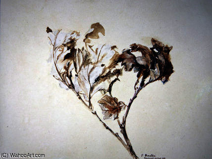 Wikoo.org - موسوعة الفنون الجميلة - اللوحة، العمل الفني John Ruskin - Study of Oak Leaves