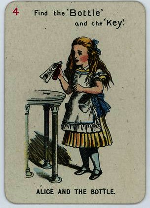 Wikioo.org - สารานุกรมวิจิตรศิลป์ - จิตรกรรม John Tenniel - Alice and the Bottle