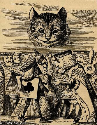 WikiOO.org - Enciclopedia of Fine Arts - Pictura, lucrări de artă John Tenniel - The King of Hearts arguing with the Executioner
