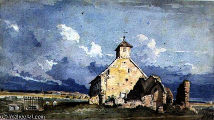 Wikioo.org - The Encyclopedia of Fine Arts - Painting, Artwork by John Varley I (The Older) - Hove church,