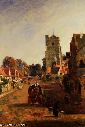 Wikioo.org - The Encyclopedia of Fine Arts - Painting, Artwork by John William Buxton Knight - A View of Pinner