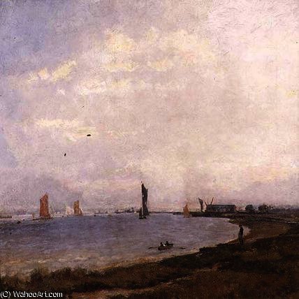 Wikioo.org - The Encyclopedia of Fine Arts - Painting, Artwork by John William Buxton Knight - Poole harbour