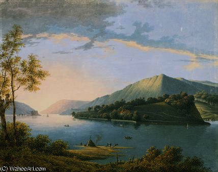 Wikioo.org - The Encyclopedia of Fine Arts - Painting, Artwork by Joseph Augustus Knip - Landscape along the Rhine
