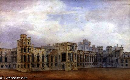 WikiOO.org - Εγκυκλοπαίδεια Καλών Τεχνών - Ζωγραφική, έργα τέχνης Joseph Michael Gandy - Windsor Castle and the North East View of the Upper
