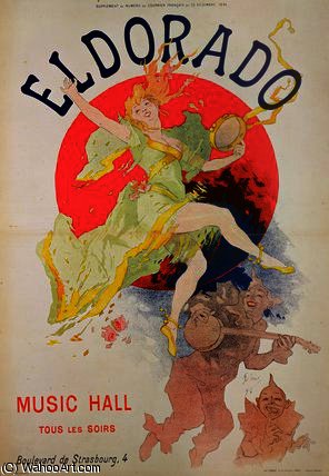 WikiOO.org - Encyclopedia of Fine Arts - Maleri, Artwork Jules Cheret - Poster for El Dorado