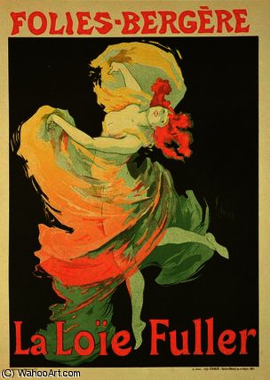 Wikoo.org - موسوعة الفنون الجميلة - اللوحة، العمل الفني Jules Cheret - Reproduction of a Poster Advertising 'Loie Fuller'