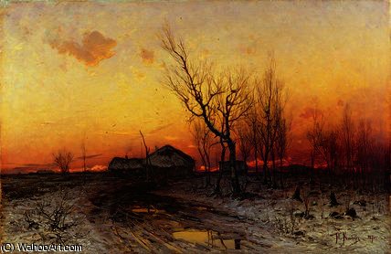 Wikioo.org - The Encyclopedia of Fine Arts - Painting, Artwork by Julius Sergius Von Klever - Winter landscape